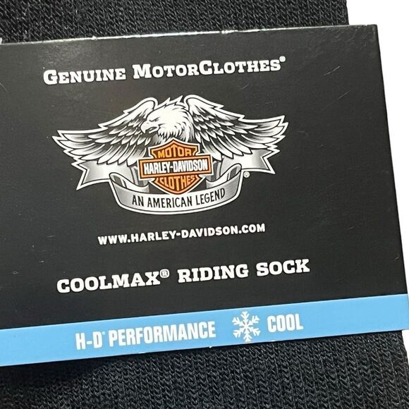 Harley-Davidson Black Coolmax Riding Socks, Size L, NWT - Picture 3 of 6